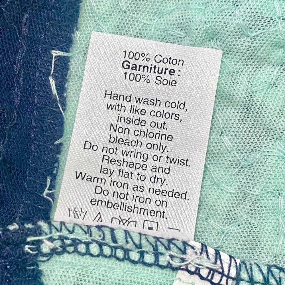 J. Crew Navy and Mint Sequin Tank Top